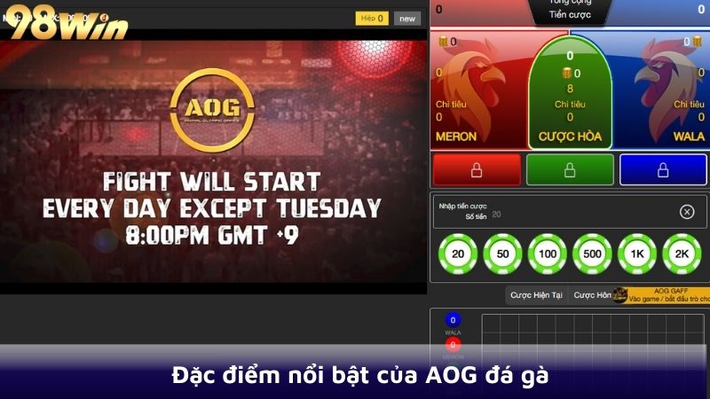 Đặc điểm nổi bật của sảnh AOG đá gà